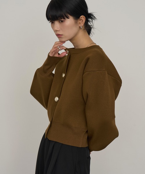 NOGLE カーディガン 「NOGLE/ノグル」ヘビーニットバルーン金ボタン