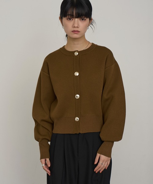 NOGLE カーディガン 「NOGLE/ノグル」ヘビーニットバルーン金ボタン