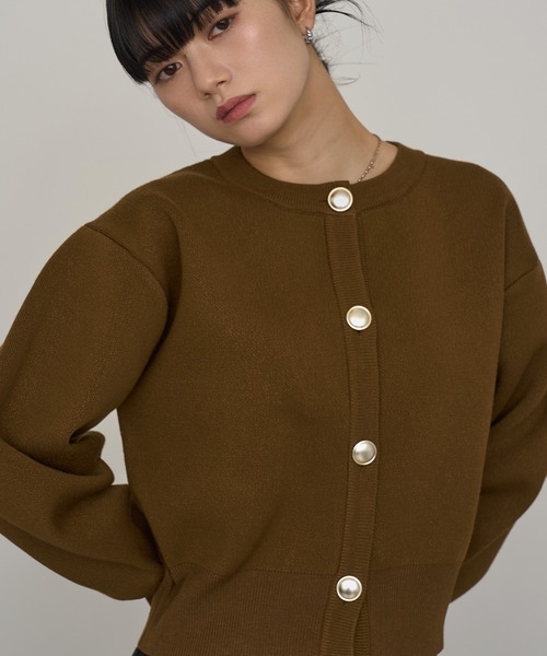 NOGLE カーディガン 「NOGLE/ノグル」ヘビーニットバルーン金ボタン