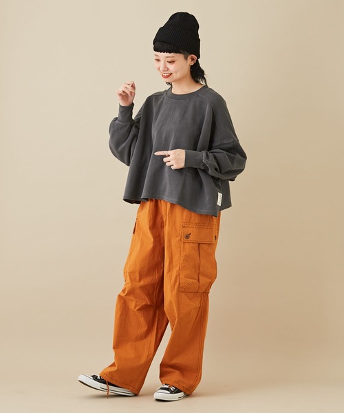 「CUBE SUGAR」 スウェットカットソー M ダークパープル レディース_画像2