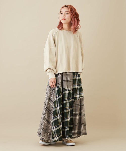 「CUBE SUGAR」 スウェットカットソー M ダークパープル レディース_画像7