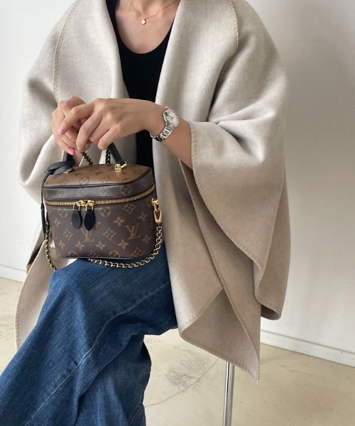 emi+ ポンチョ ニットメルトンポンチョコート レディース : ZOZOTOWN