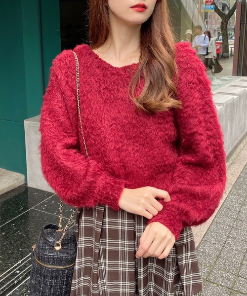 INGNI（イング） ニット セーター 2Wayショート丈シャギーニット