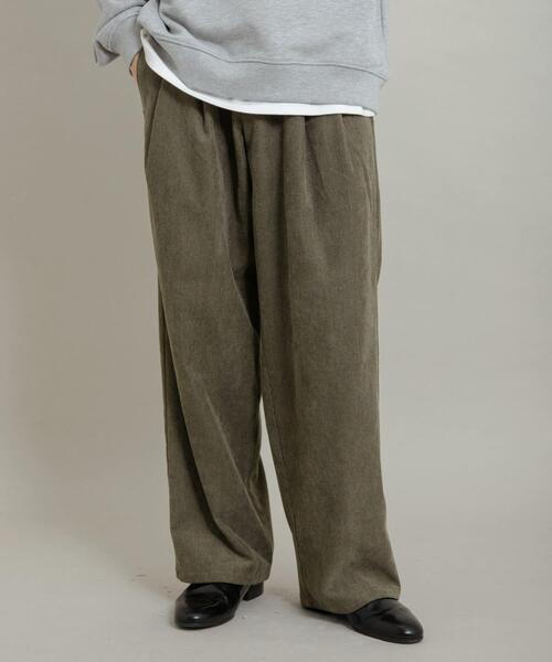 SENSE OF PLACE by URBAN RESEARCH パンツ ブロックコーデュロイワイド