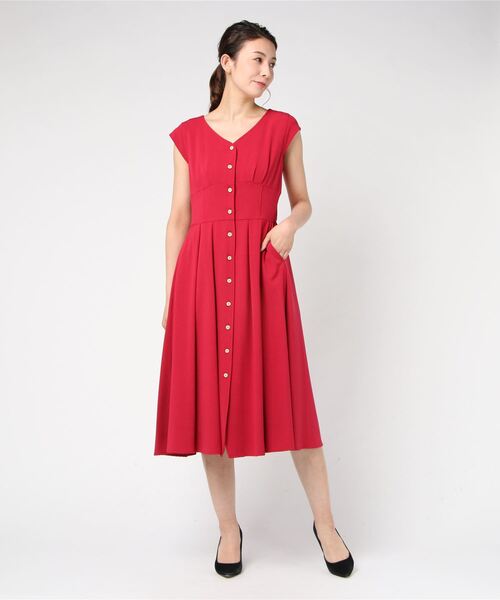 「SWINGLE」 半袖ワンピース MEDIUM グリーン レディース_画像6