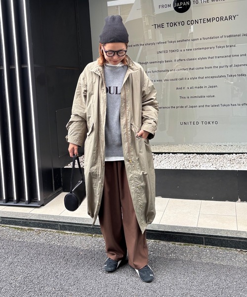 pual ce cin スラックス パンツ 「M/Lサイズ展開」ツータック起毛