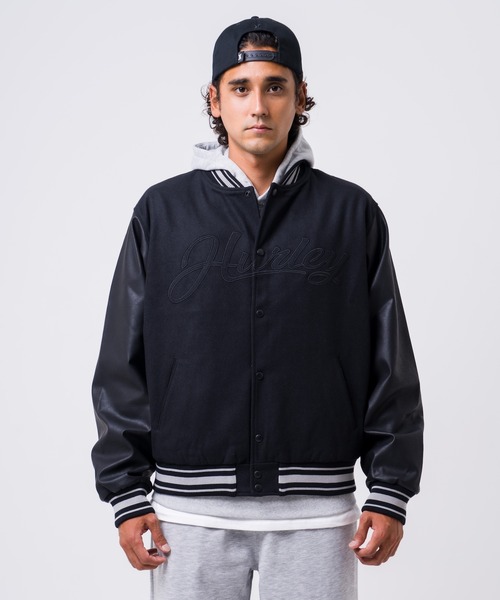 Hurley（ハーレー） スタジャン 「Hurley:ハーレー」合皮レザーバー