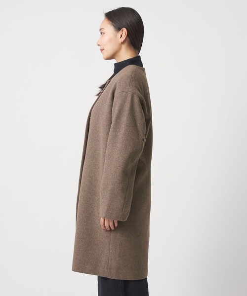 A DAY IN THE LIFE ノーカラーコート コート カシミヤブレンド ノー