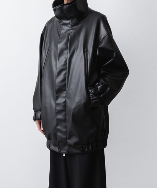 ブルゾン アウター SYNTHETIC LEATHER BLOUSON メンズの画像