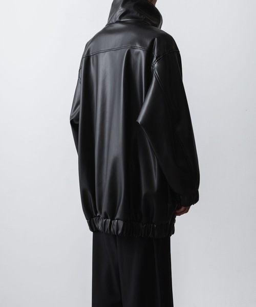ブルゾン アウター SYNTHETIC LEATHER BLOUSON メンズの画像