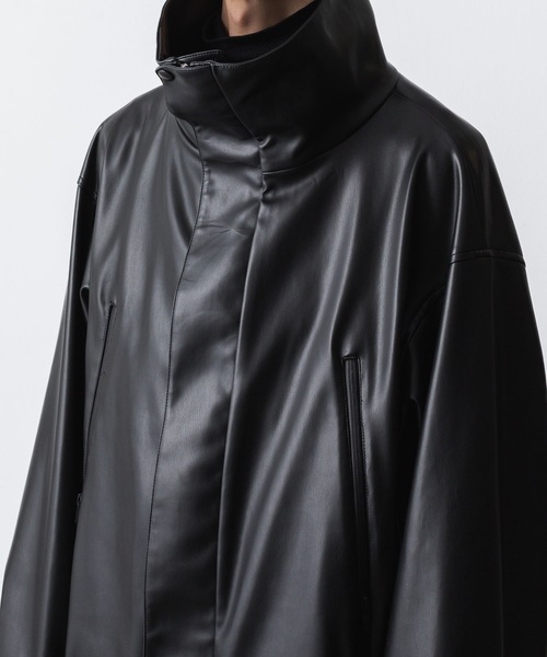 ブルゾン アウター SYNTHETIC LEATHER BLOUSON メンズの画像