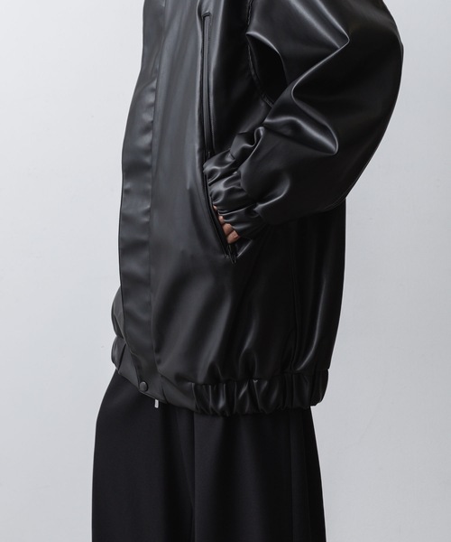 ブルゾン アウター SYNTHETIC LEATHER BLOUSON メンズの画像