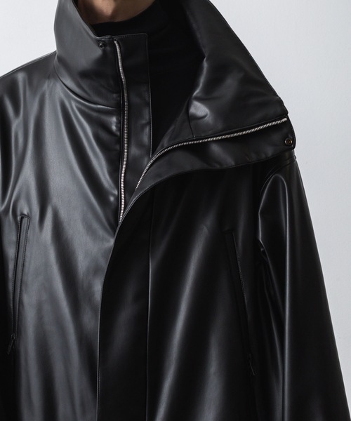 ブルゾン アウター SYNTHETIC LEATHER BLOUSON メンズの画像