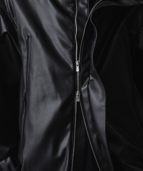 ブルゾン アウター SYNTHETIC LEATHER BLOUSON メンズの画像