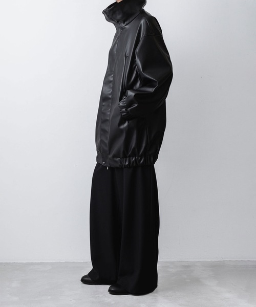 ブルゾン アウター SYNTHETIC LEATHER BLOUSON メンズの画像