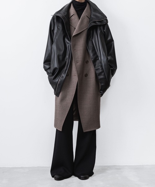 ブルゾン アウター SYNTHETIC LEATHER BLOUSON メンズの画像