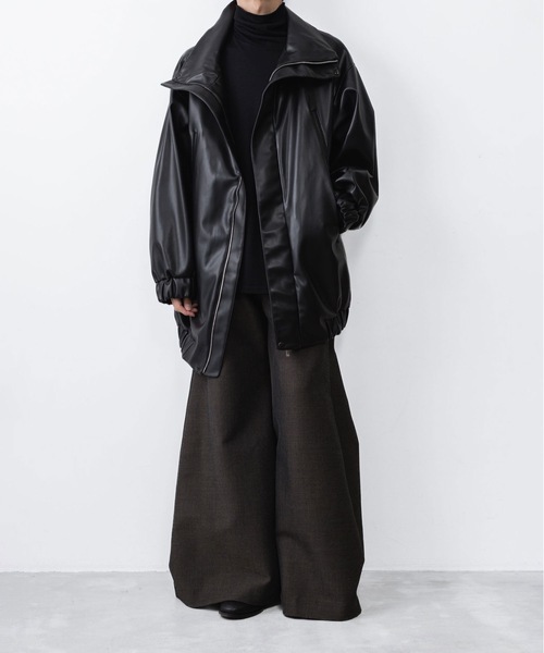 ブルゾン アウター SYNTHETIC LEATHER BLOUSON メンズの画像