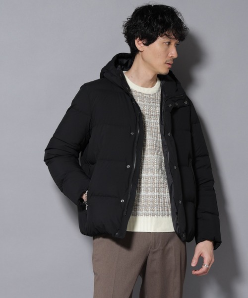 ダウンジャケット ダウン anewdown(R)フルダルステッチフーデット撥水ダウン メンズの画像