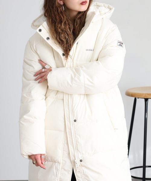 ダウンコート ダウンジャケット GUESS JEANS パファー ロング