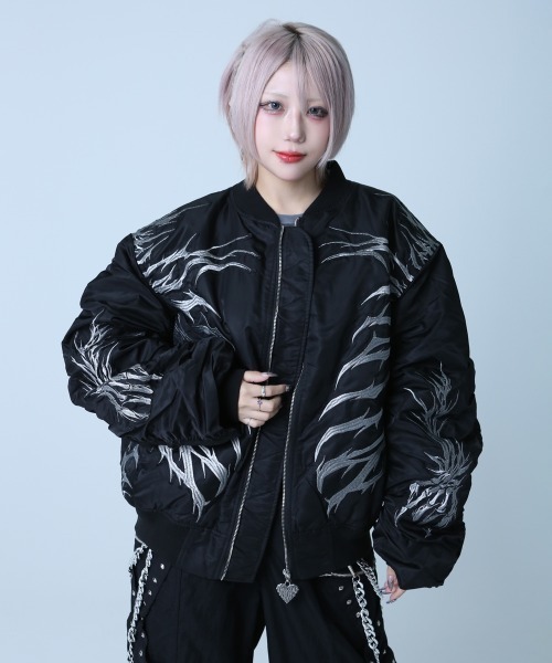 ジャケット/アウター LEGENDAボーンプリントMA-1
