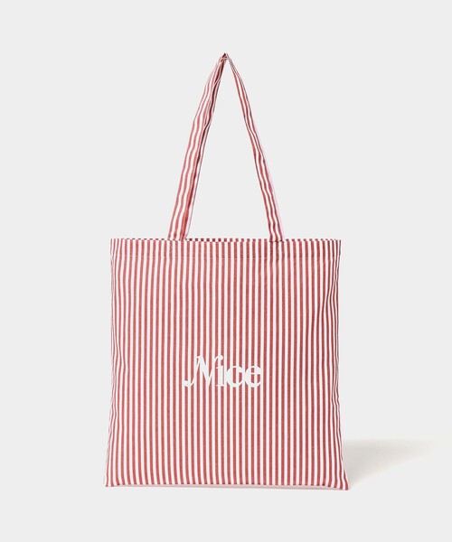 NICE WEATHER トートバッグ 「NICE WEATHER」ストライプ シグネチャー