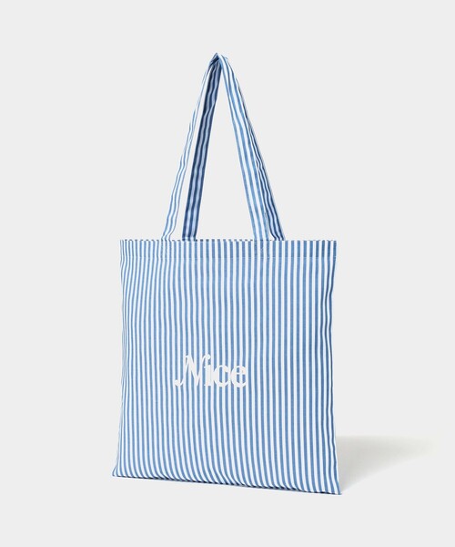 NICE WEATHER トートバッグ 「NICE WEATHER」ストライプ シグネチャー