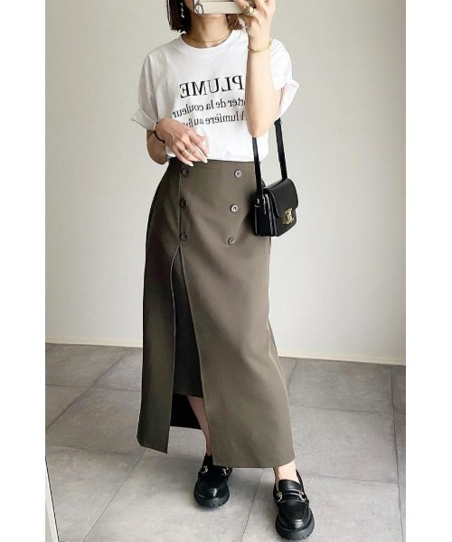「&. NOSTALGIA」 ロングスカート FREE カーキ レディース_画像3