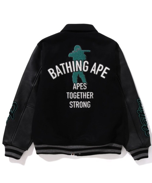 A BATHING APE（アベイシングエイプ） スタジャン MEDIUM ブラック