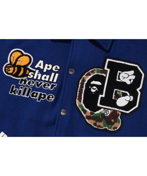 A BATHING APE（アベイシングエイプ） スタジャン MEDIUM ブラック