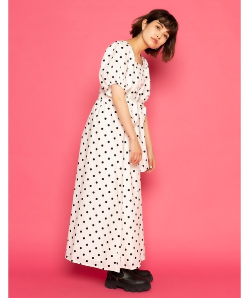 ドレス 「little sunny bite と pink house Coin dot long dress」_3