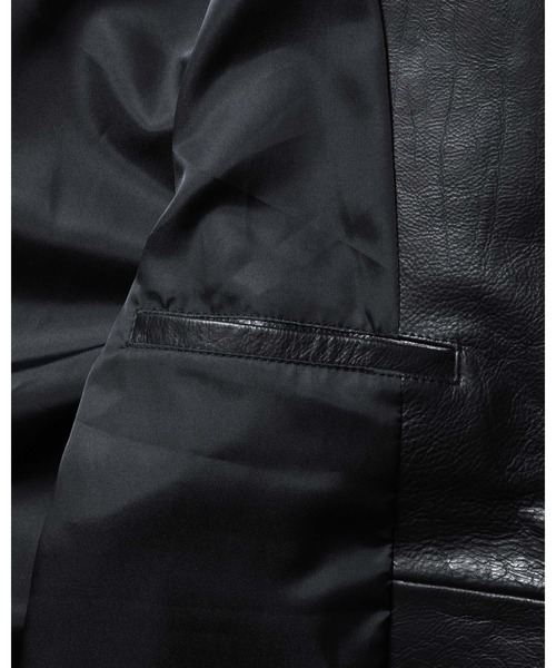 ブルゾン アウター LEATHER TEAM VARSITY BLOUSON メンズ レディースの画像