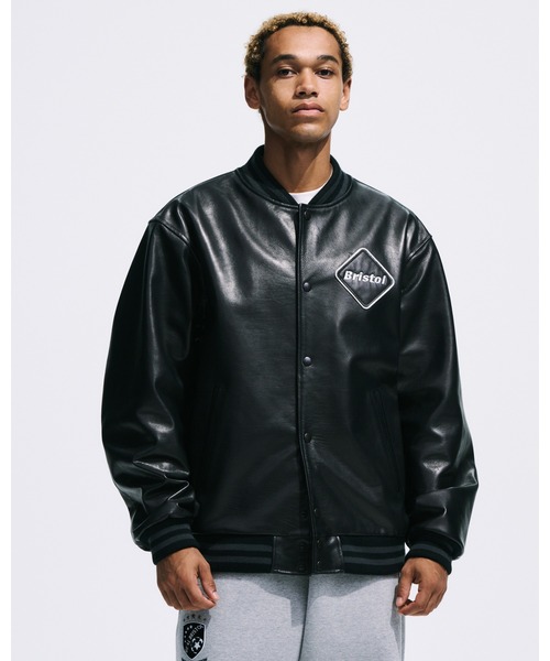 Bristol ブラックレザージャケット L 中古・古着通販】F.C.REAL BRISTOL (エフシーレアルブリストル