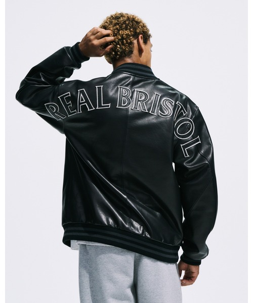 Bristol ブラックレザージャケット L F.C.Real Bristol（エフシーレアルブリストル） SYNTHETIC LEATHER