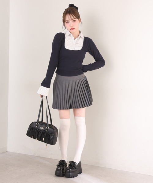 one after another NICE CLAUP スカート 「WEB限定」プレート付き one after another NICE CLAUP スカート 「WEB限定」プレート付き