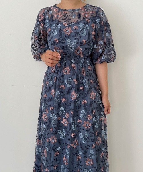「Dorry Doll」 半袖ワンピース MEDIUM ブルー レディースの画像
