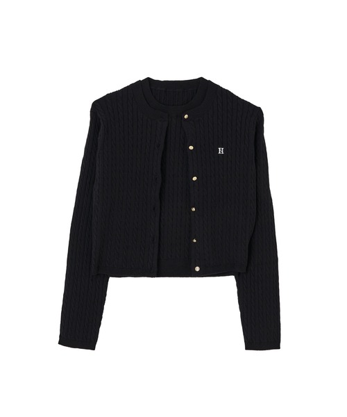 「Her lip to」 ニットアンサンブル S グレー レディース_画像5