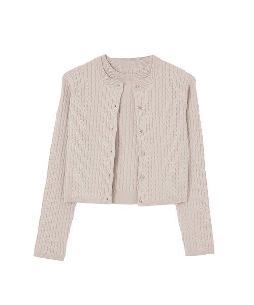 「Her lip to」 ニットアンサンブル S グレー レディース_画像6