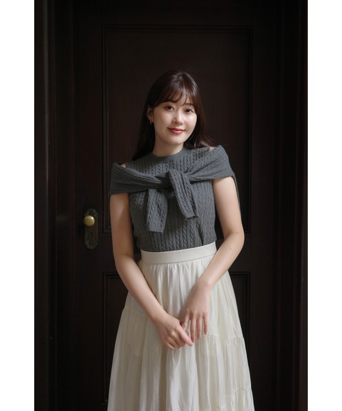 「Her lip to」 ニットアンサンブル S グレー レディース_画像7