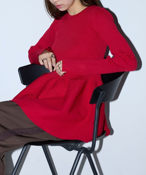 「MAISON BREEZE reveur」 長袖ニット FREE ブラック レディース_画像8