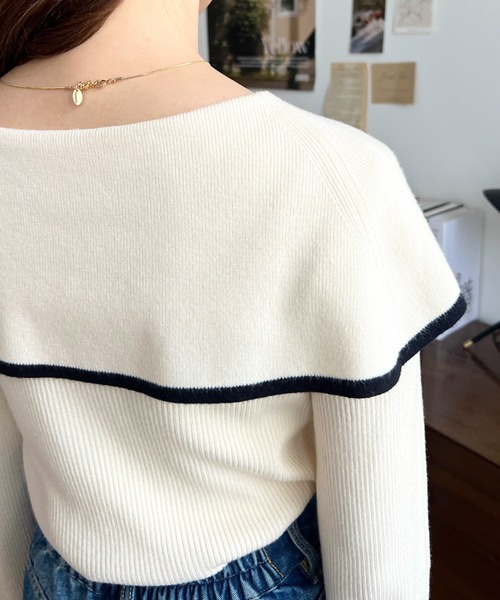 「moment+」 長袖ニット M ブラック レディース_画像2