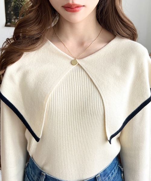 「moment+」 長袖ニット M ブラック レディース_画像5