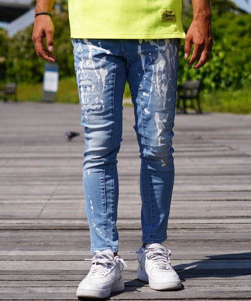 adamsJUGGLER（アダムスジャグラー） デニムパンツ L ライトブルー