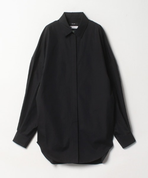 allureville カットソー ブラック 袖クシュクシュ　サイズ2 allureville（アルアバイル） 長袖シャツ 2 ブラック レディース