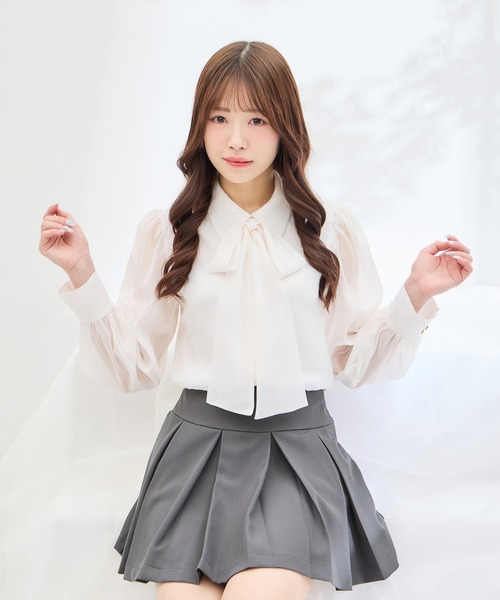 INGNI（イング） ブラウス シャツ シアーボウタイブラウス レディース