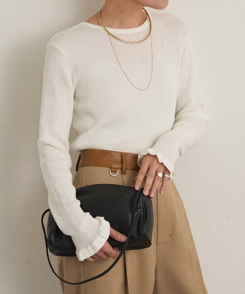 「Omekashi」 ニットカーディガン FREE グレー レディース_画像2