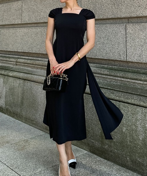 JENNE」 ノースリーブワンピース LARGE ブラック レディース