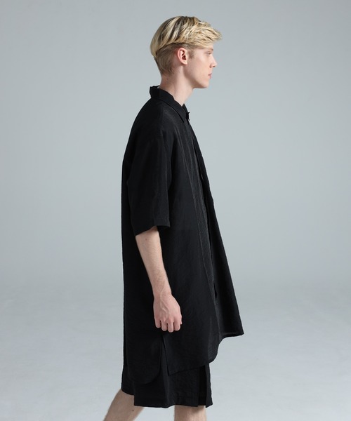 シャツ Y-3 SHORT SLEEVE LONG SHIRT メンズの画像