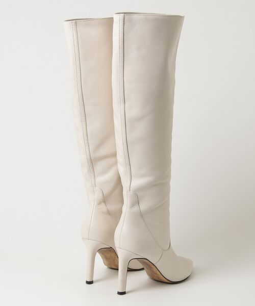「NINE WEST」 ロングブーツ 7M ベージュ レディース_画像2