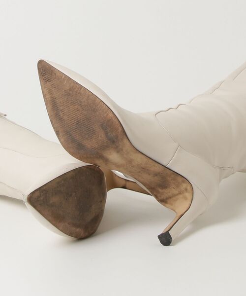 「NINE WEST」 ロングブーツ 7M ベージュ レディース_画像3