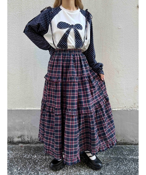 「WC」 フリルスカート FREE ベージュ レディース_画像9